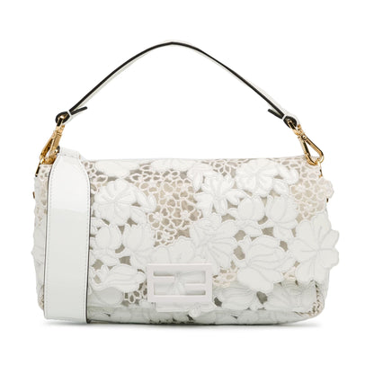 Fendi Embroidered Lace Baguette Satchel (SHG-iD9Gxu) Rovelle Bags