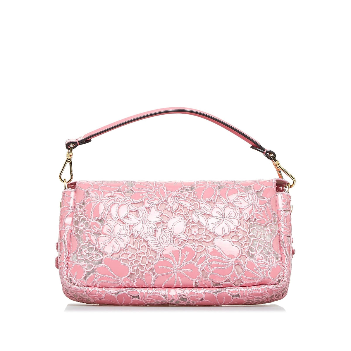Fendi Embroidered Lace Baguette (SHG-GlR2r8) Rovelle Bags