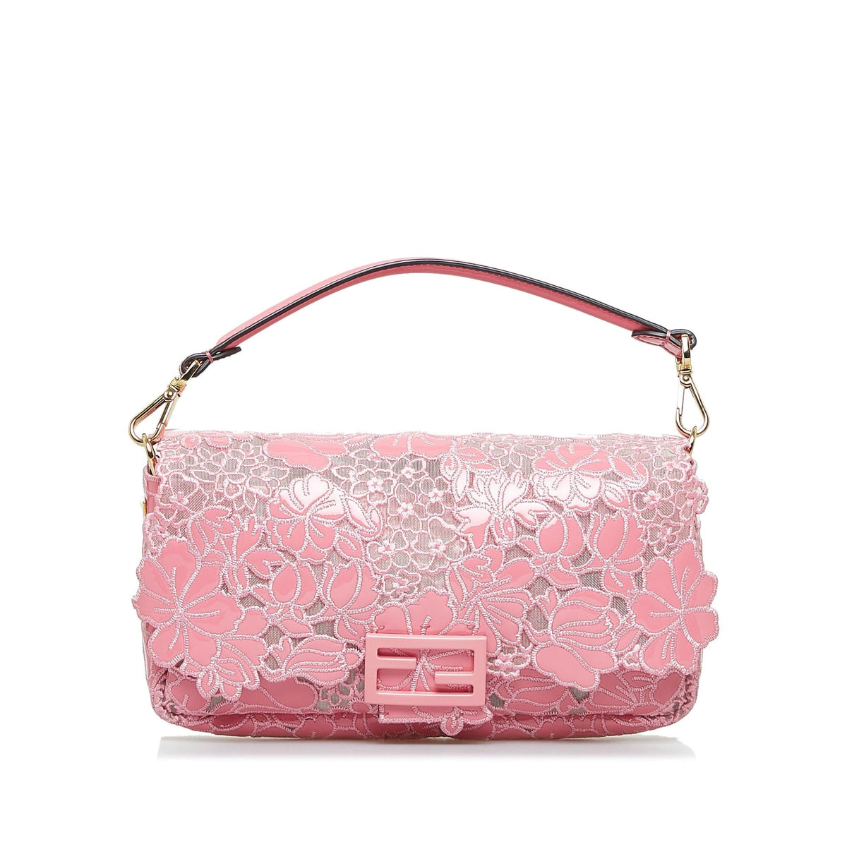 Fendi Embroidered Lace Baguette (SHG-GlR2r8) Rovelle Bags