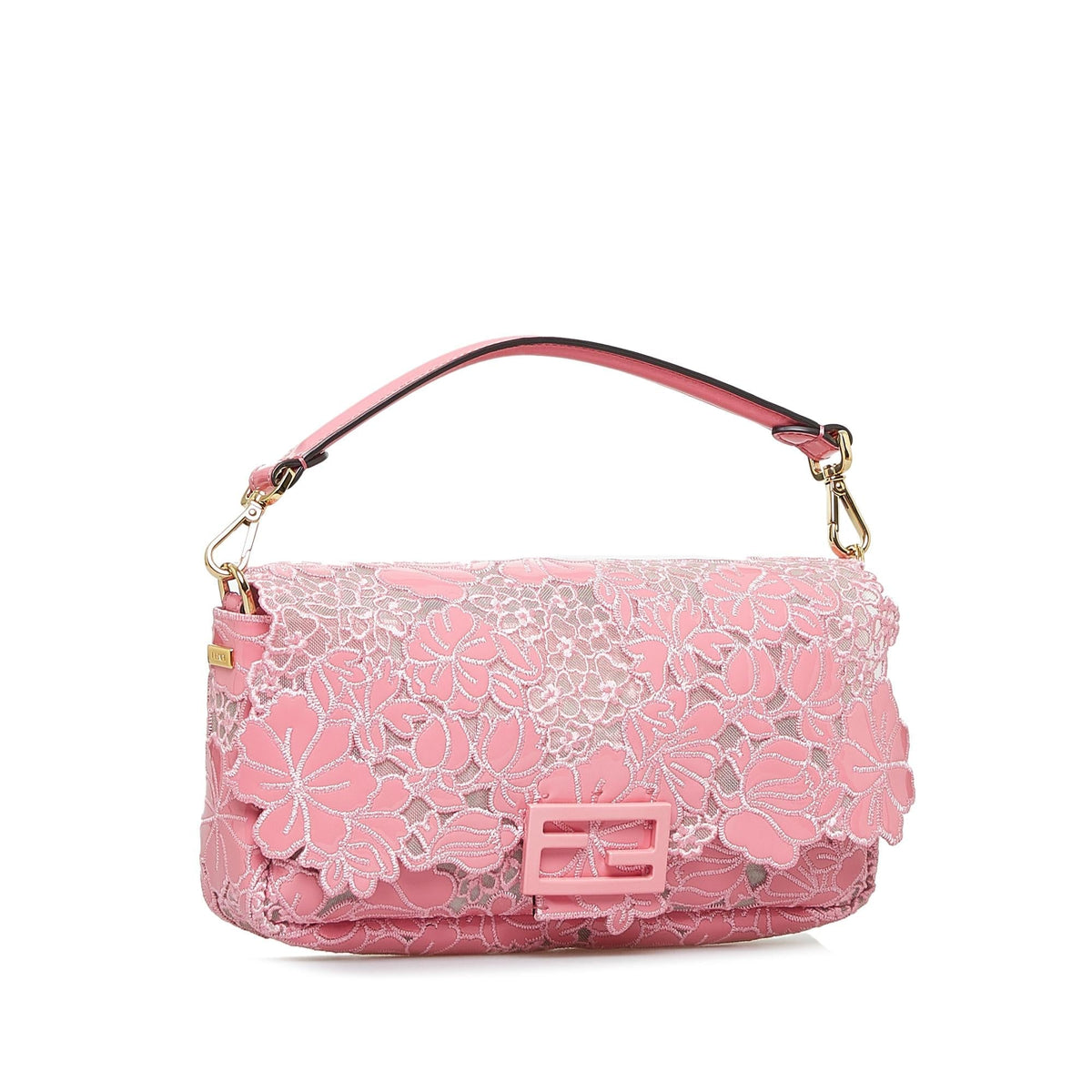 Fendi Embroidered Lace Baguette (SHG-GlR2r8) Rovelle Bags