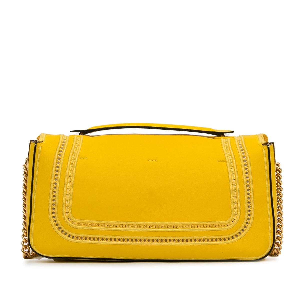 Fendi Embroidered Lace Chain Baguette (SHG-4HTojz) Rovelle Bags