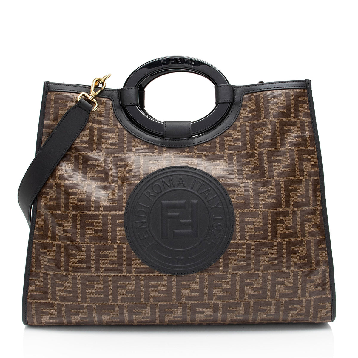 Fendi FF Coated Canvas 1974 Runaway Shopper Tote (SHF-tIEaHe) Rovelle Bags