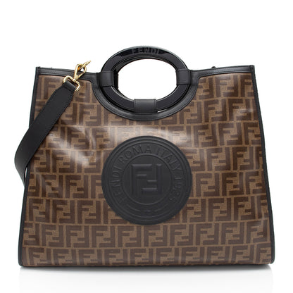 Fendi FF Coated Canvas 1974 Runaway Shopper Tote (SHF-tIEaHe) Rovelle Bags