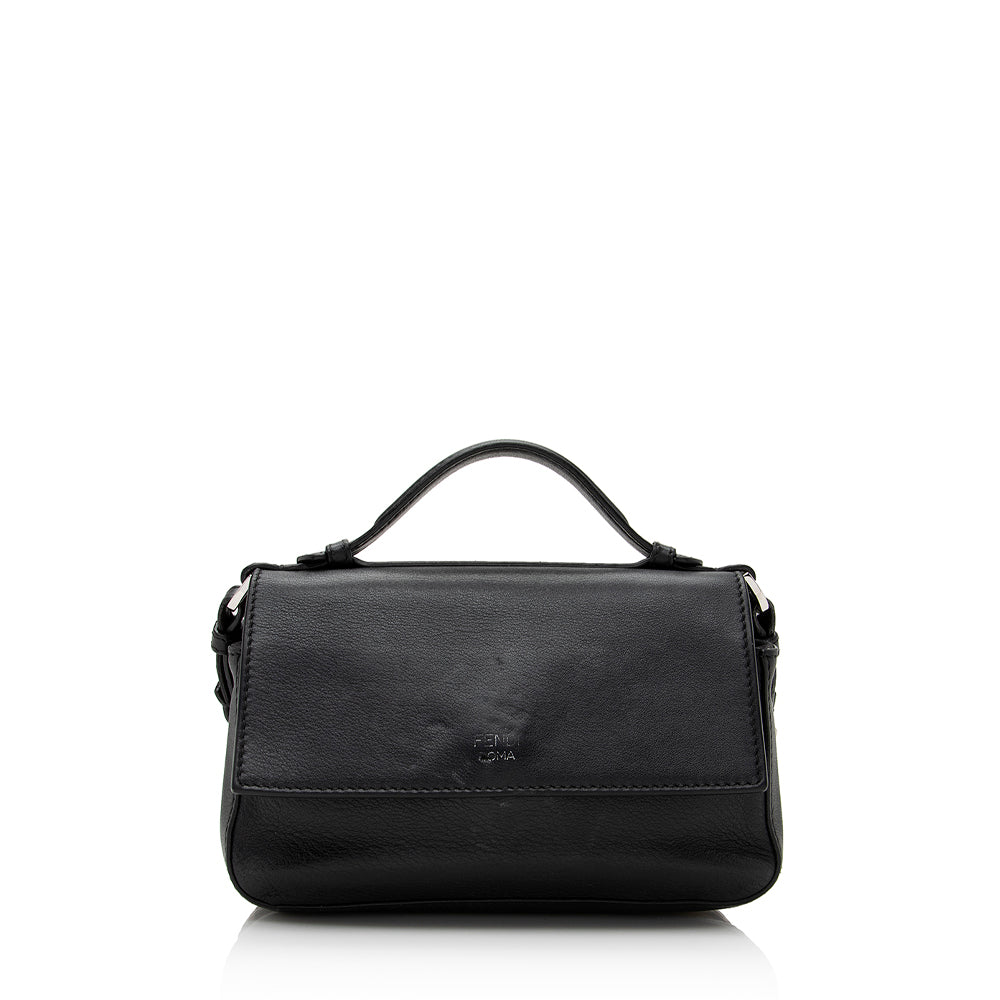 Fendi FF Embossed Calfskin Double Micro Baguette Bag (SHF-22023) Rovelle Bags