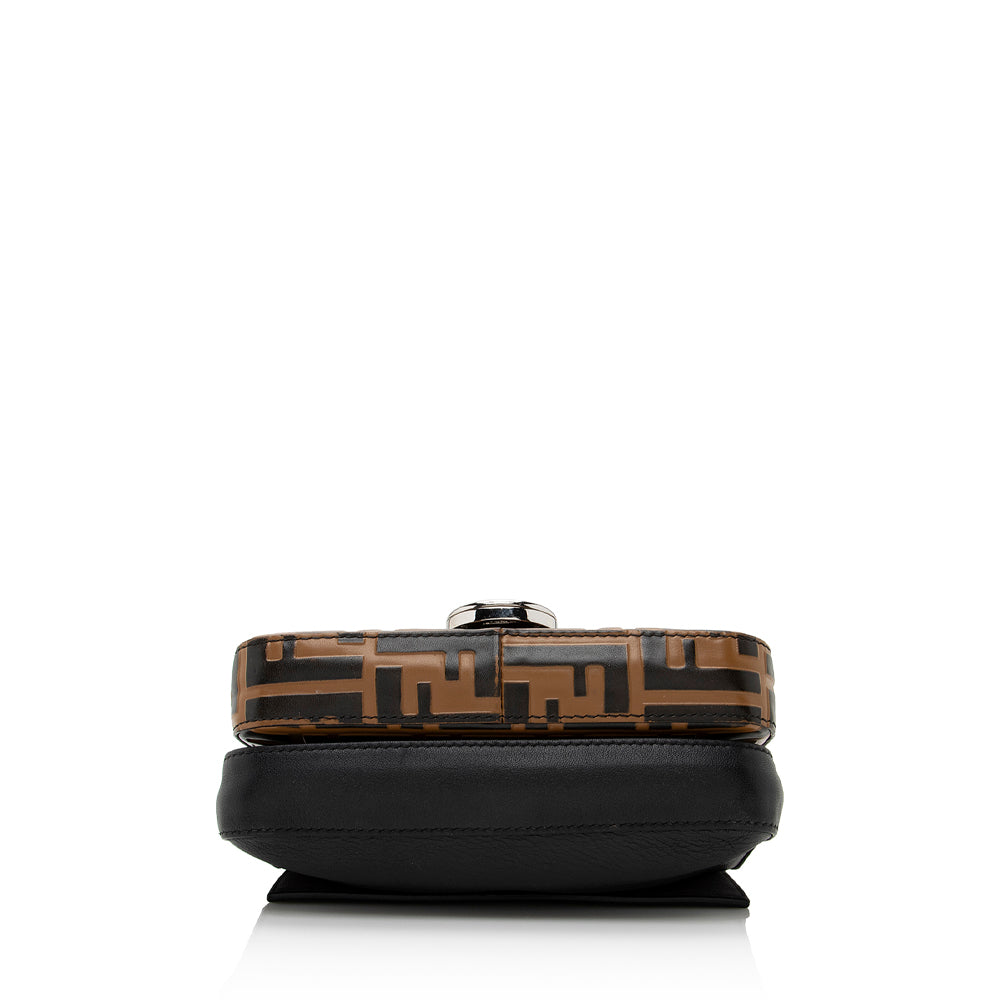 Fendi FF Embossed Calfskin Double Micro Baguette Bag (SHF-22023) Rovelle Bags