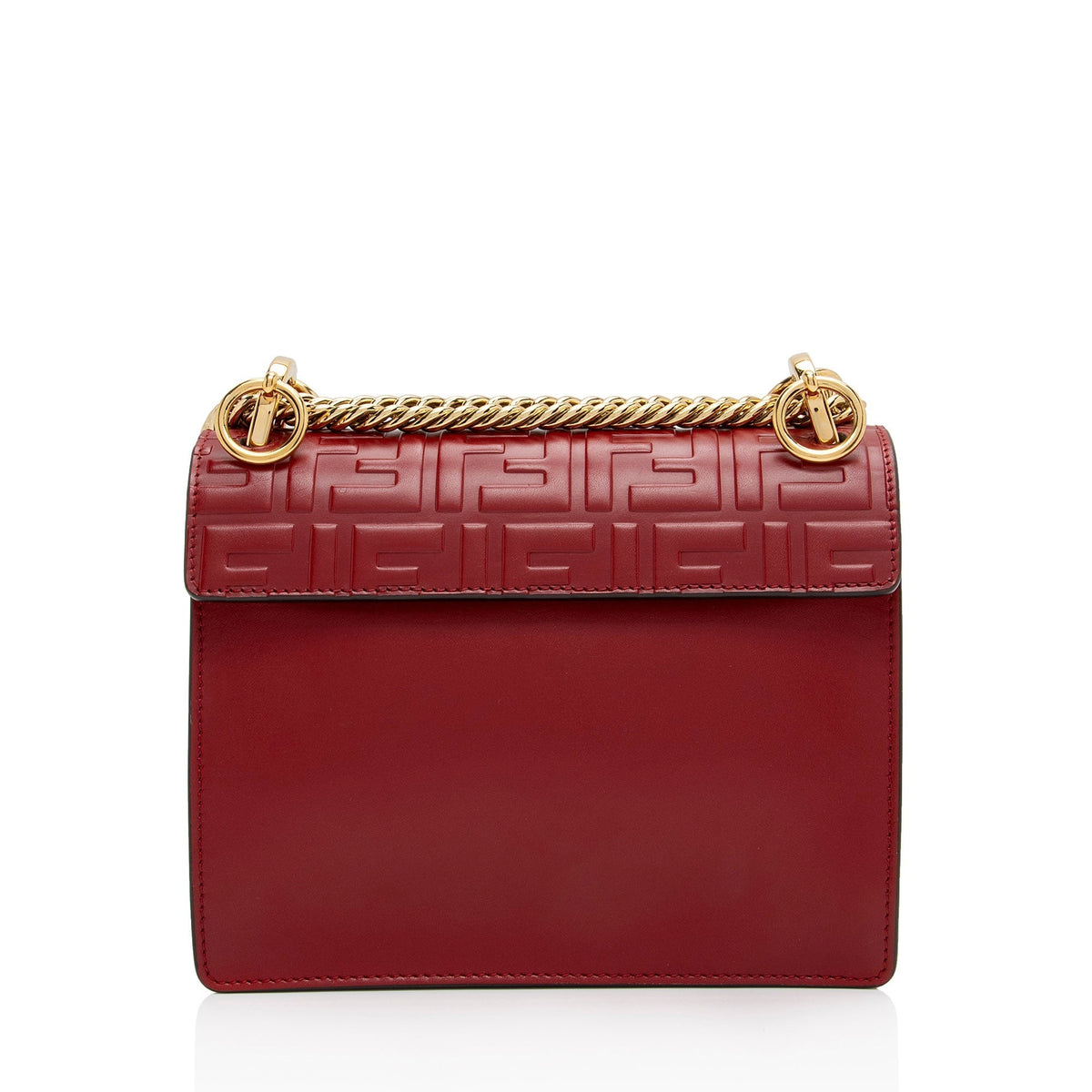 Fendi FF Embossed Calfskin Kan I Small Shoulder Bag (SHF-flp0Jj) Rovelle Bags
