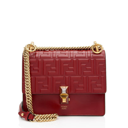 Fendi FF Embossed Calfskin Kan I Small Shoulder Bag (SHF-flp0Jj) Rovelle Bags