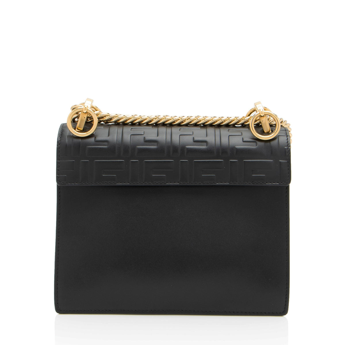 Fendi FF Embossed Calfskin Kan I Small Shoulder Bag (SHF-V5TTUT) Rovelle Bags