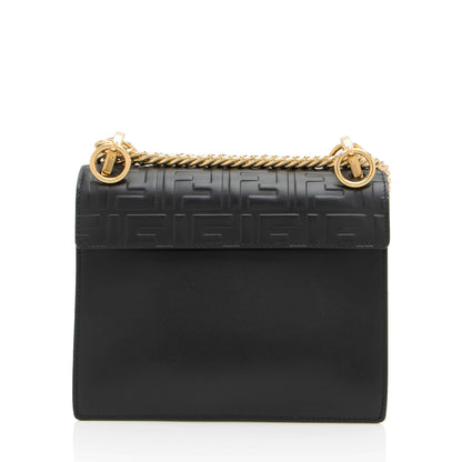 Fendi FF Embossed Calfskin Kan I Small Shoulder Bag (SHF-V5TTUT) Rovelle Bags