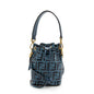 Fendi FF Embossed Calfskin Mon Tresor Mini Bucket Bag (SHF-16308) Rovelle Bags