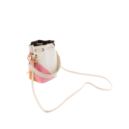 Fendi FF Embossed Striped Mini Mon Tresor Bucket Bag (SHG-ryQxMo) Rovelle Bags