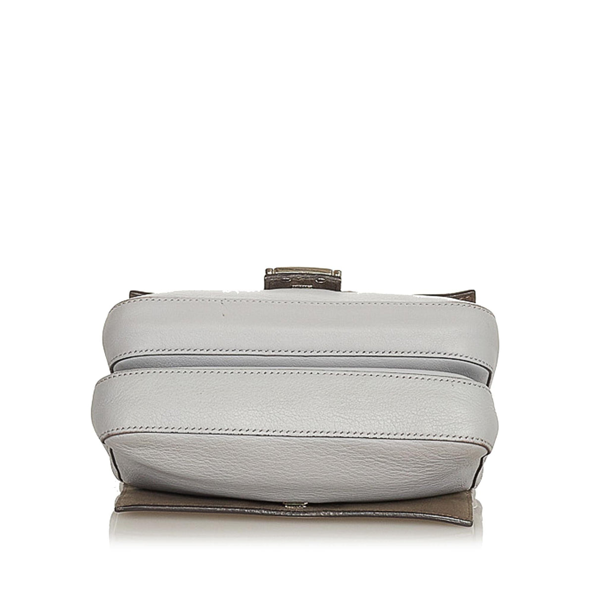 Fendi FF Lock Leather Satchel (SHG-26242) Rovelle Bags