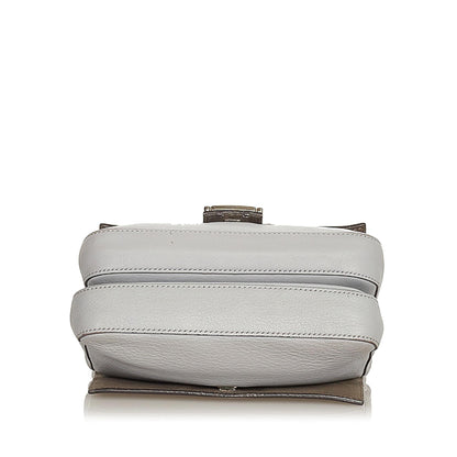 Fendi FF Lock Leather Satchel (SHG-26242) Rovelle Bags
