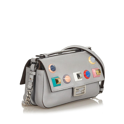 Fendi FF Lock Leather Satchel (SHG-26242) Rovelle Bags