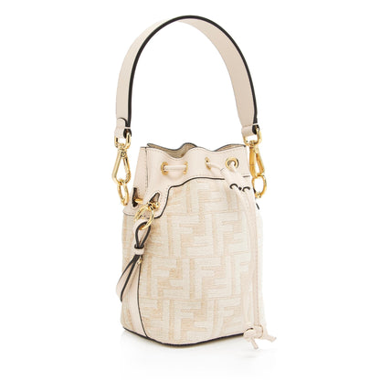 Fendi FF Tapestry Mon Tresor Mini Bucket Bag (SHF-GhSmGT) Rovelle Bags