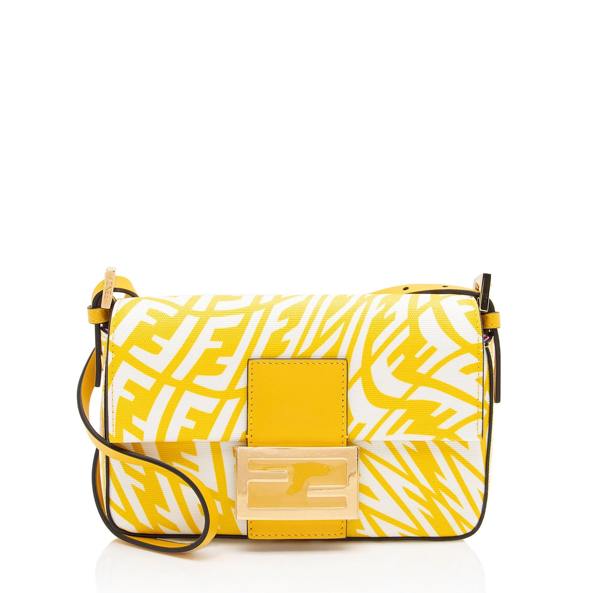 Fendi x Sara Coleman Leather FF Vertigo 1997 Baguette Mini Shoulder Bag Rovelle Bags