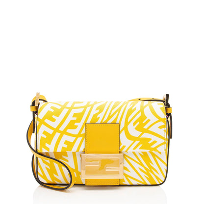 Fendi x Sara Coleman Leather FF Vertigo 1997 Baguette Mini Shoulder Bag Rovelle Bags