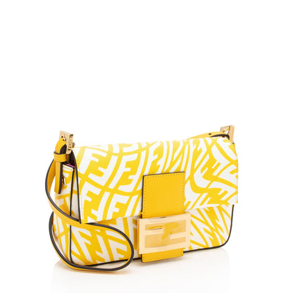 Fendi x Sara Coleman Leather FF Vertigo 1997 Baguette Mini Shoulder Bag Rovelle Bags