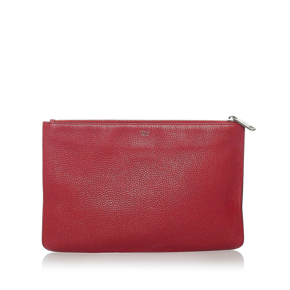 Fendi Face Leather Clutch Bag (SHG-31207) Rovelle Bags