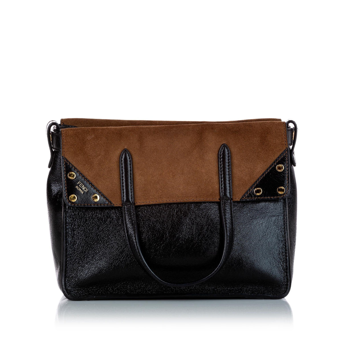 Fendi Fendi Flip Leather Satchel (SHG-24693) Rovelle Bags