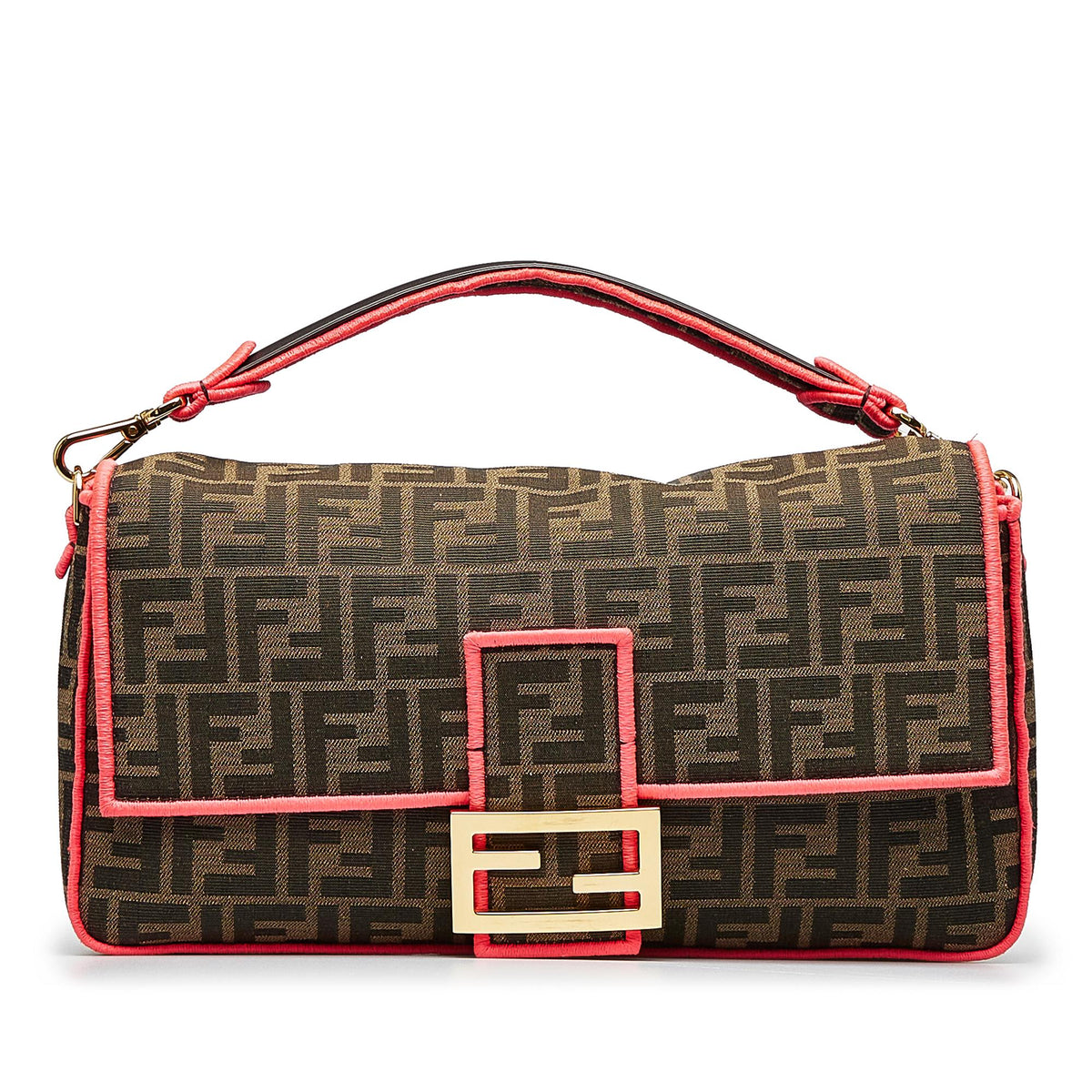 Fendi Luxury Zucca Red Handbag Rovelle Bags
