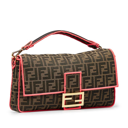 Fendi Luxury Zucca Red Handbag Rovelle Bags