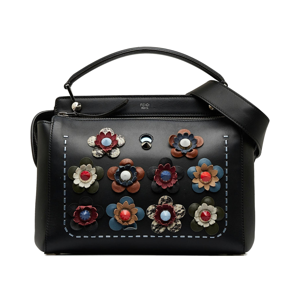 Fendi Flowerland DotCom Satchel (SHG-VgugWn) Rovelle Bags