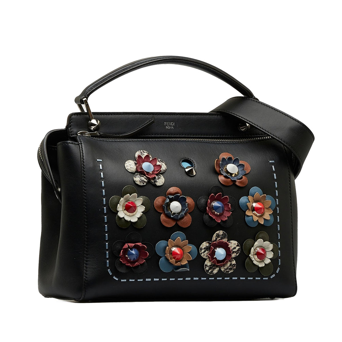 Fendi Flowerland DotCom Satchel (SHG-VgugWn) Rovelle Bags