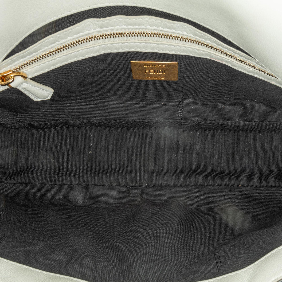Fendi Joshua Vides California Sky Medium Embossed Baguette Satchel (SHG-RIAO8l) Rovelle Bags