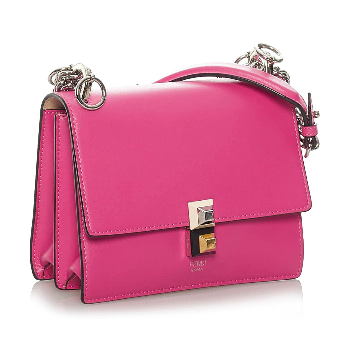 Fendi Kan I Leather Crossbody Bag (SHG-28827) Rovelle Bags