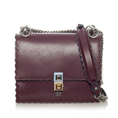 Fendi Kan I Leather Crossbody Bag (SHG-28883) Rovelle Bags