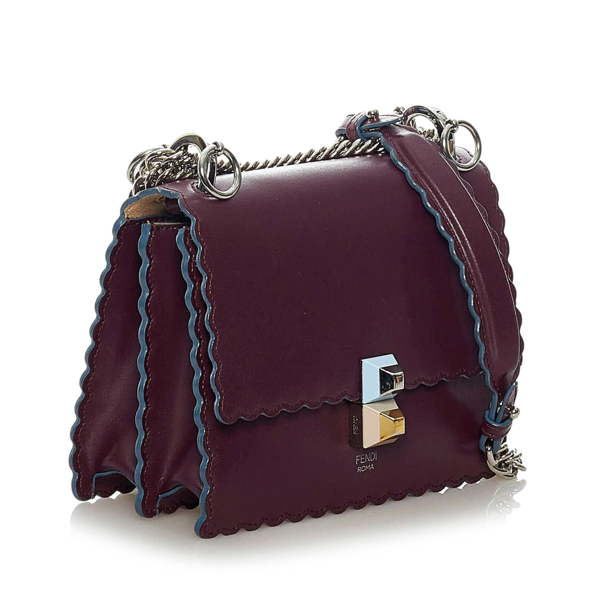Fendi Kan I Leather Crossbody Bag (SHG-28883) Rovelle Bags