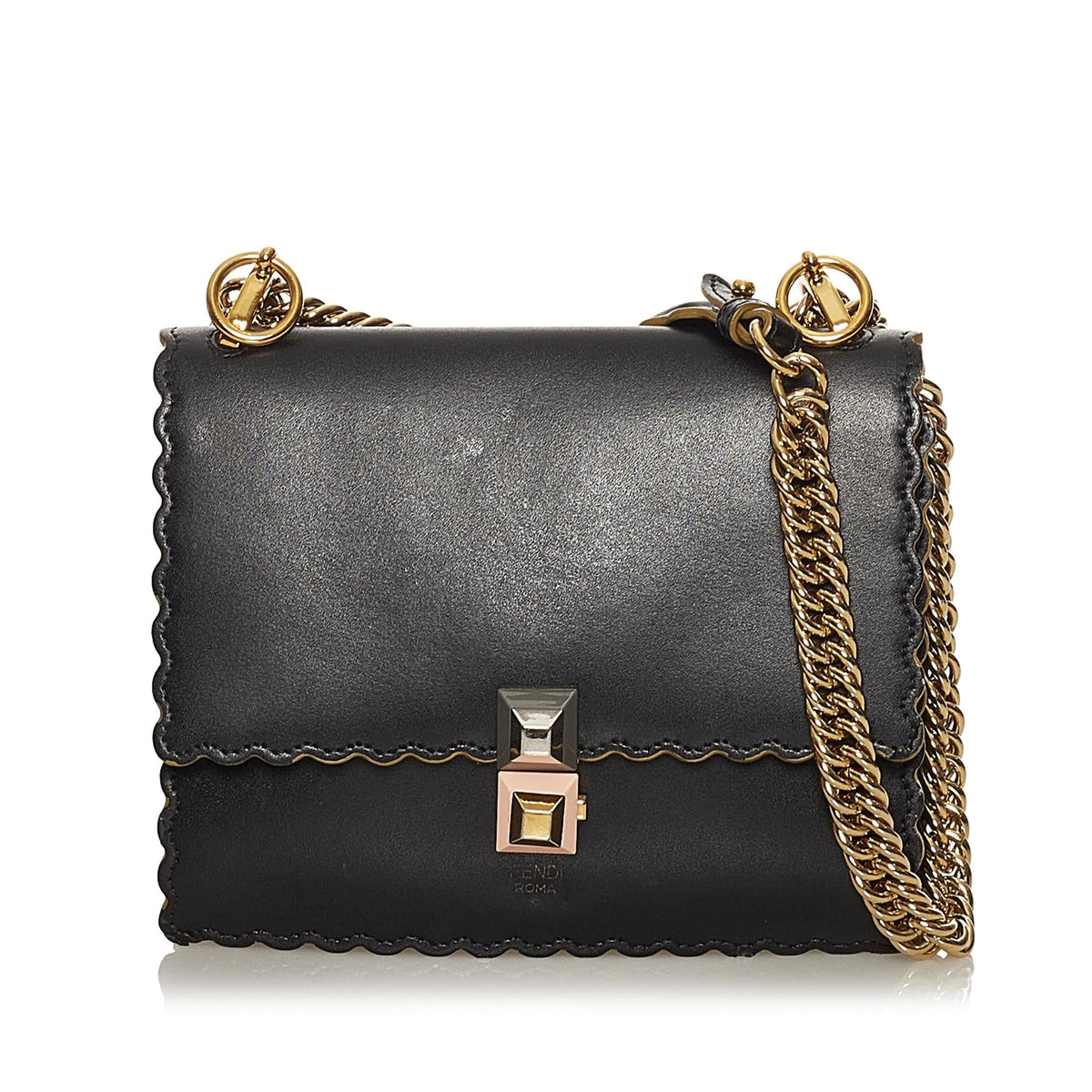 Fendi Kan I Leather Crossbody Bag (SHG-29202) Rovelle Bags