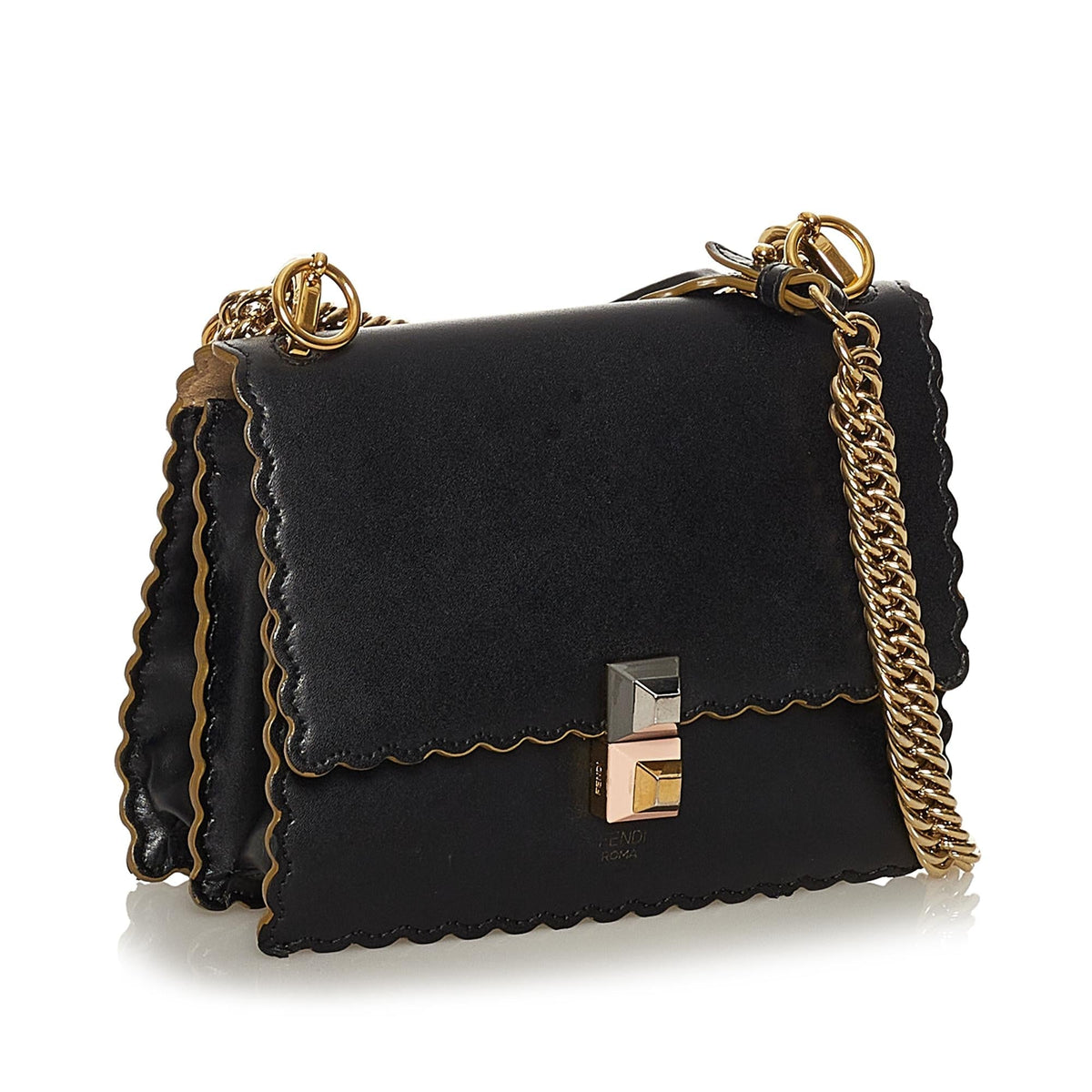Fendi Kan I Leather Crossbody Bag (SHG-29202) Rovelle Bags