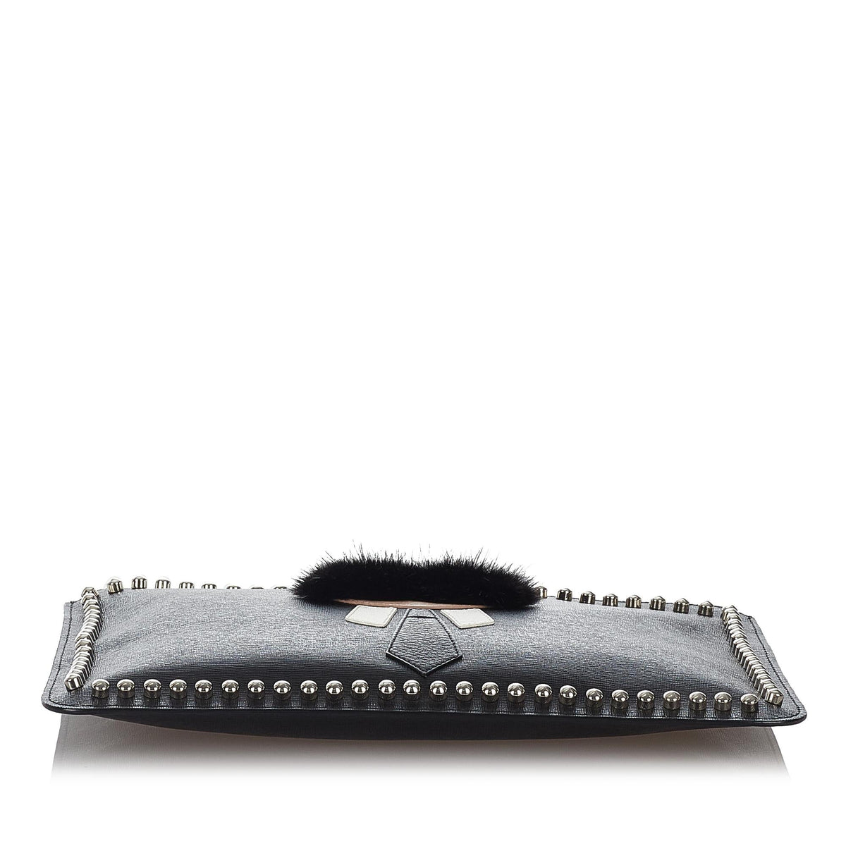 Fendi Karlito Leather Clutch Bag (SHG-26787) Rovelle Bags