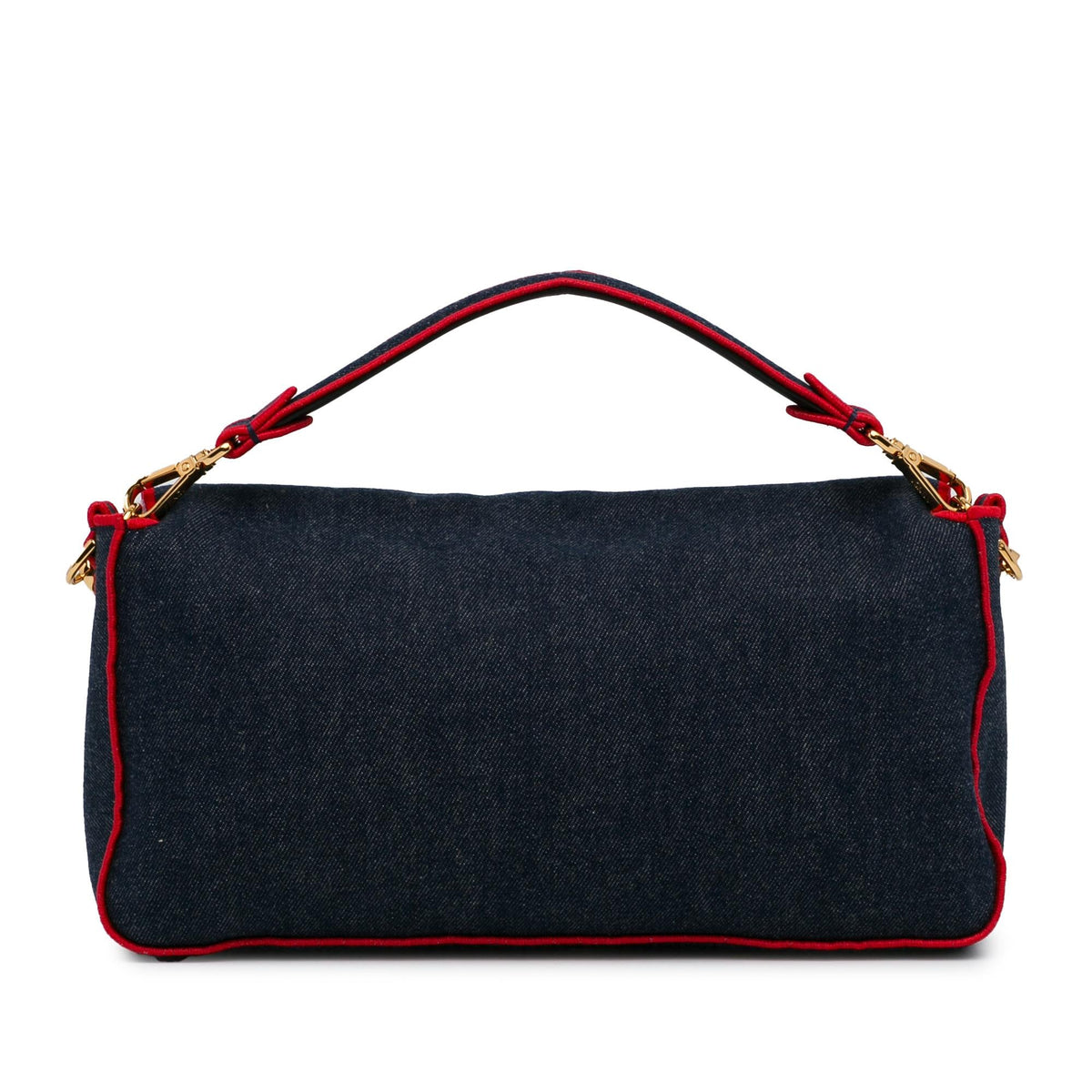 Fendi Large Denim Baguette Satchel (SHG-oOuzqA) Rovelle Bags