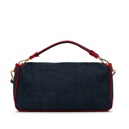 Fendi Large Denim Baguette Satchel (SHG-0IShmW) Rovelle Bags