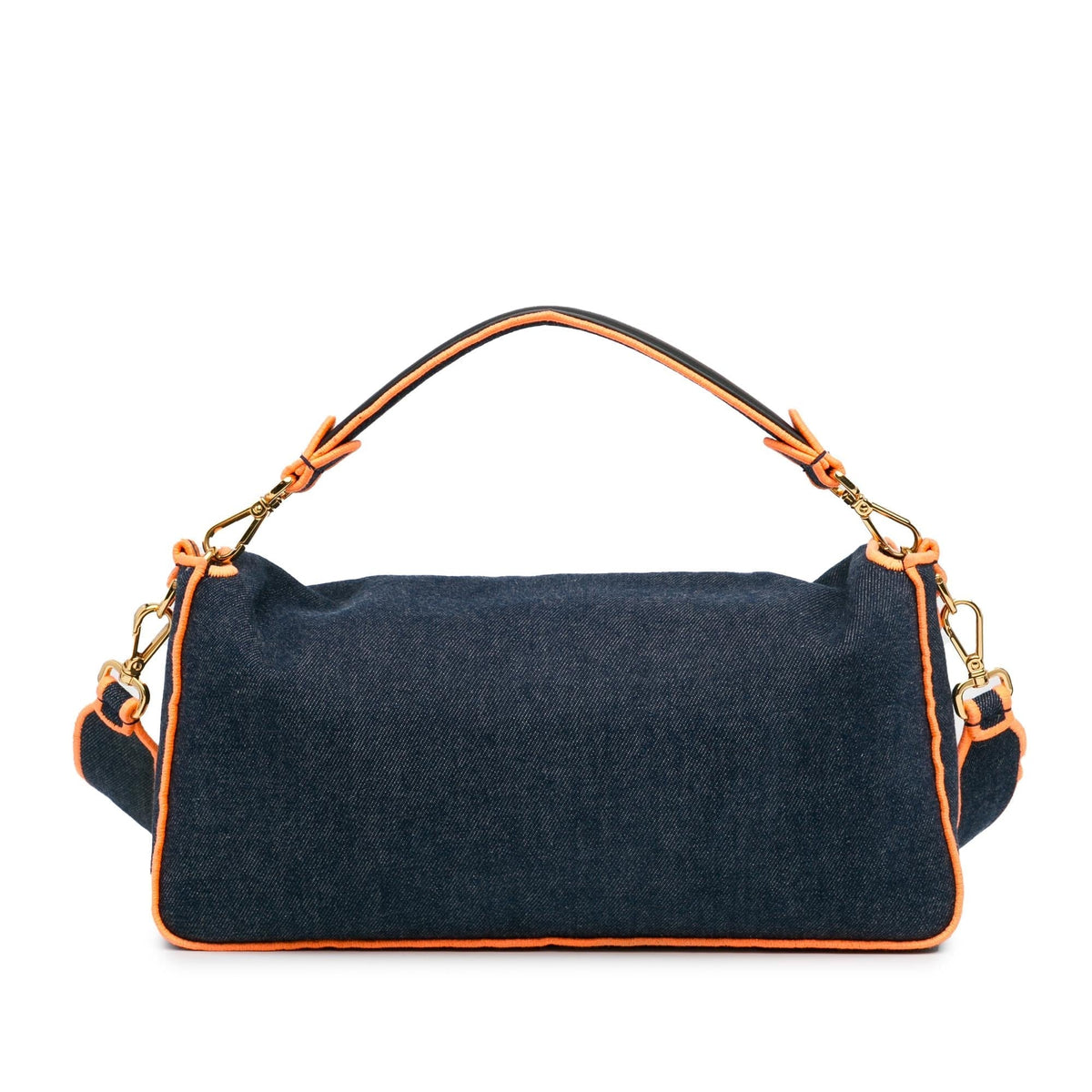 Fendi Large Denim Baguette Satchel (SHG-Oaub87) Rovelle Bags