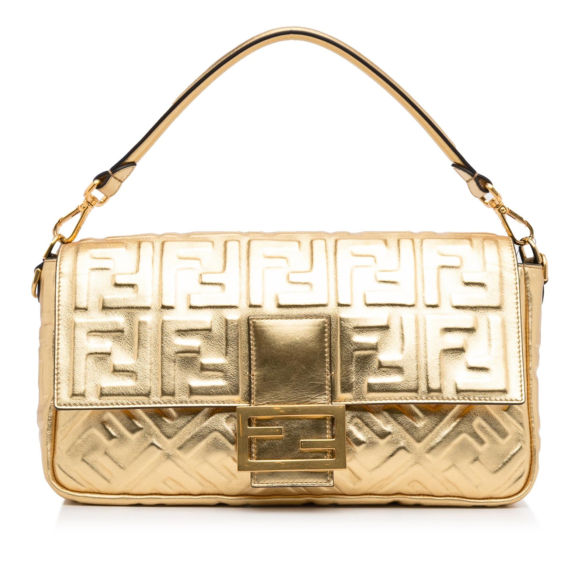 Fendi Large Embossed Zucca Baguette (SHG-ZcKJ66) Rovelle Bags