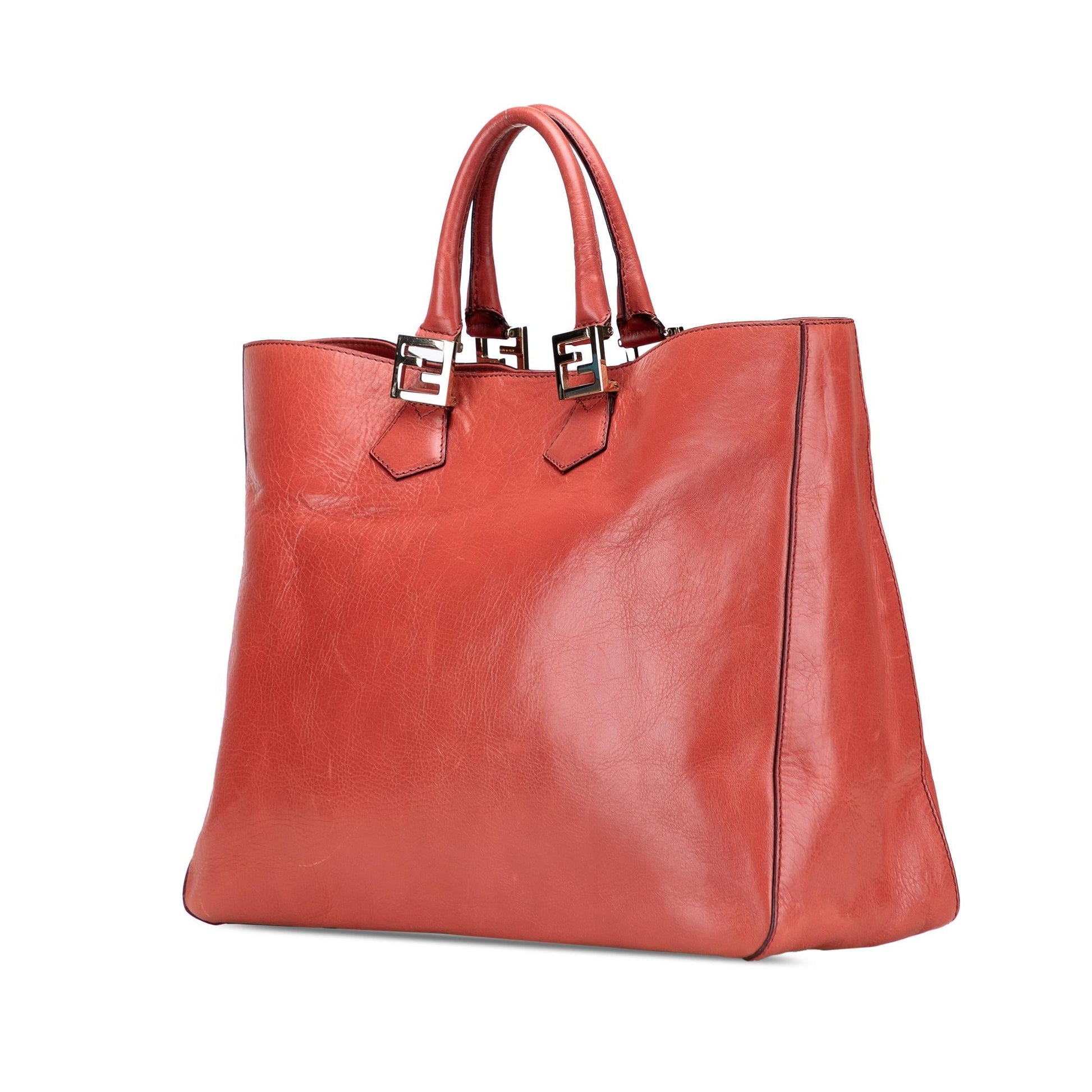 Fendi Large Leather Twins Tote Rovelle Bags