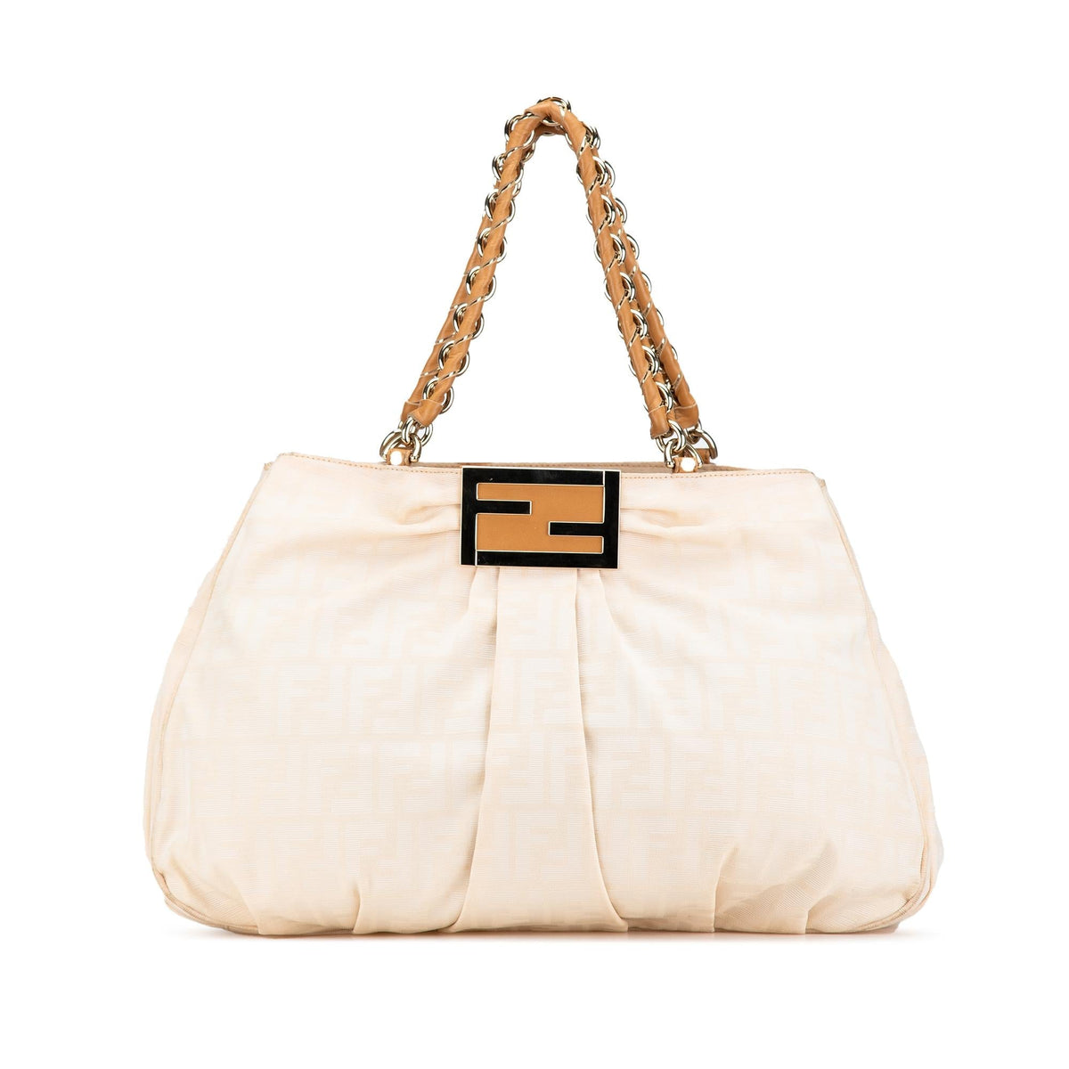 Fendi Large Zucca Canvas Mia Tote Rovelle Bags