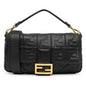 Fendi Large Zucca Embossed Leather Baguette Satchel Shg-Jlanxb Rovelle Bags
