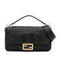 Fendi Large Zucca Embossed Leather Baguette Satchel Shg-8Ihum8 Rovelle Bags
