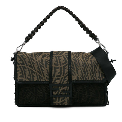 Fendi Large Zucca Vertigo Mesh Baguette Satchel (SHG-dmuY2A) Rovelle Bags