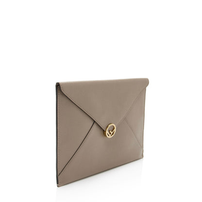 Fendi Leather 1974 Envelope Pouch (SHF-zbL5yO) Rovelle Bags