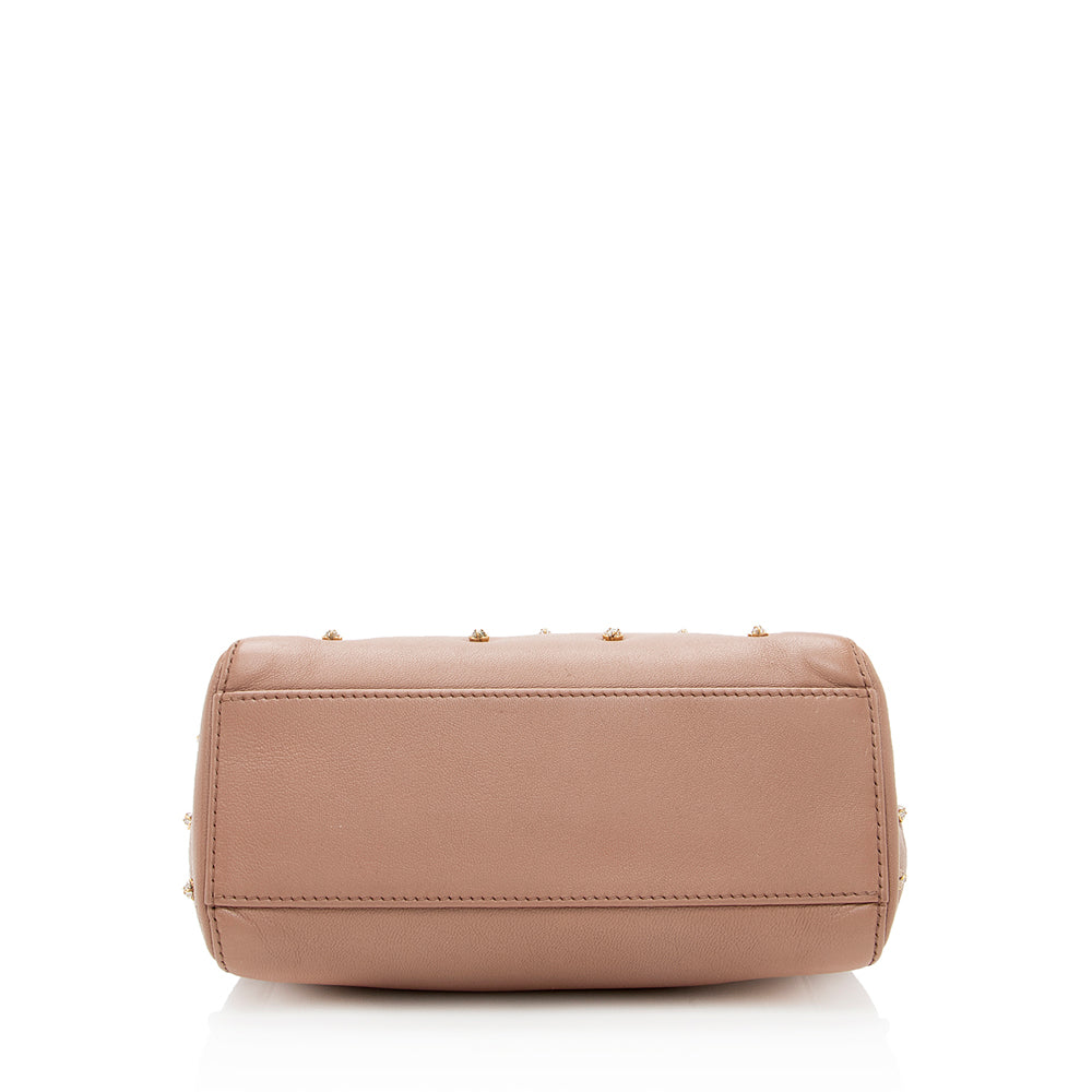 Fendi Leather Crystal Peekaboo XS Shoulder Bag (SHF-19840) Rovelle Bags