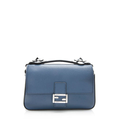 Fendi Leather Flowerland Micro Double Baguette Shoulder Bag (SHF-11505) Rovelle Bags