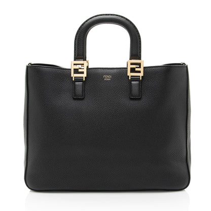 Fendi Leather Glacier Medium Tote Rovelle Bags
