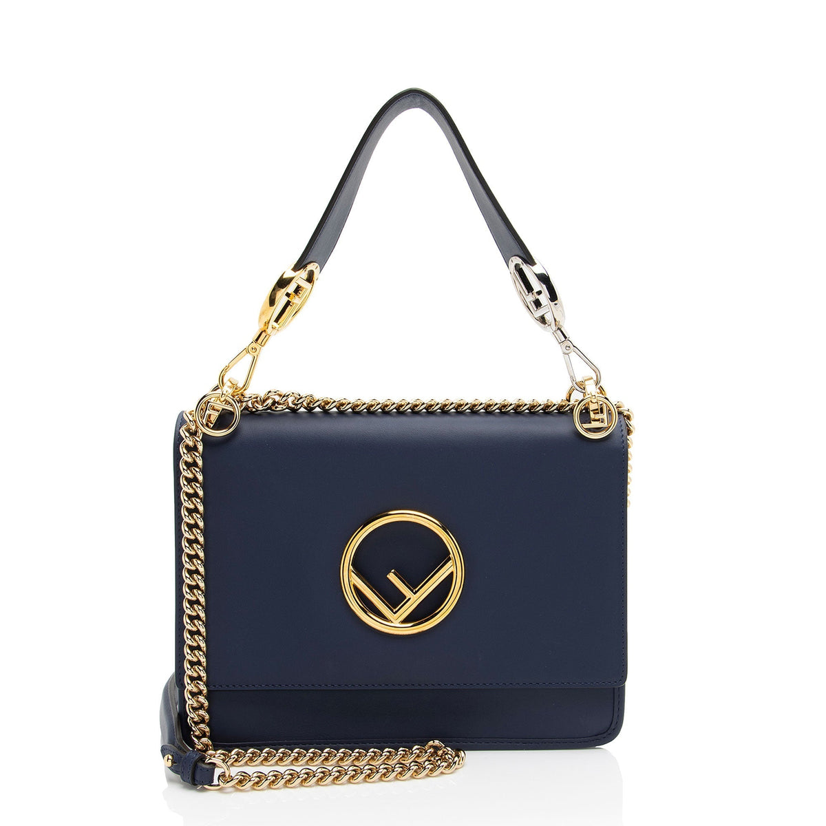 Fendi Leather Kan I F Medium Shoulder Bag (SHF-GDnKcj) Rovelle Bags