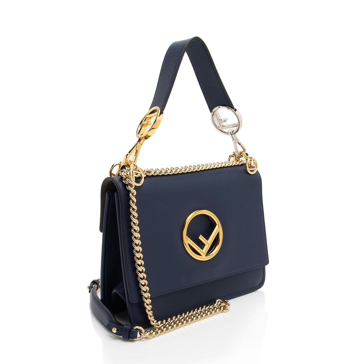 Fendi Leather Kan I F Medium Shoulder Bag (SHF-GDnKcj) Rovelle Bags